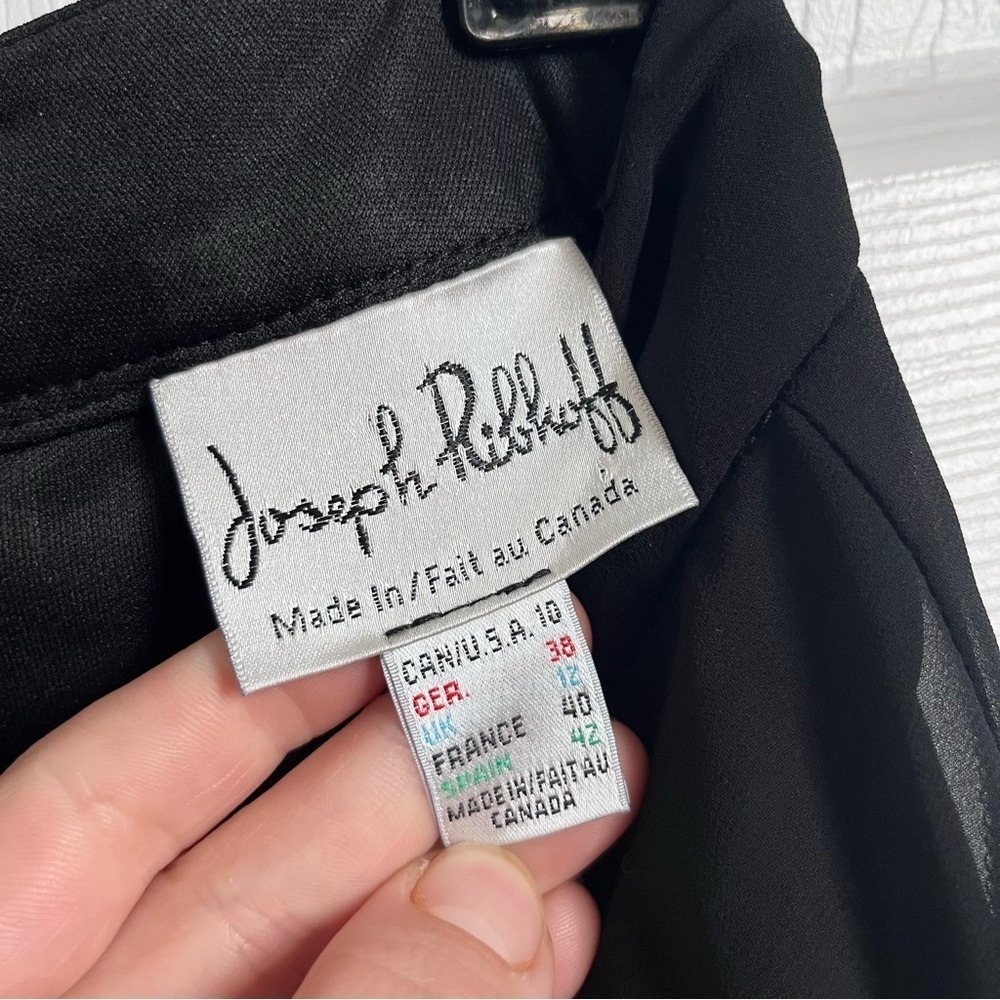 Vintage Joseph Ribkoff skirt ruffle black Women Medium 10 layered chiffon midi - Picture 2 of 5
